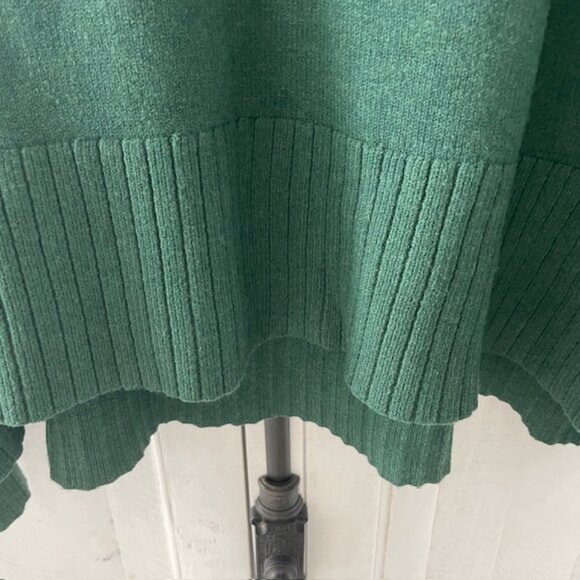 FREE PEOPLE ORION A-LINE TUNIC SWEATER SIZE SMALL BLACK FOREST GREEN NWT - Picture 8 of 13